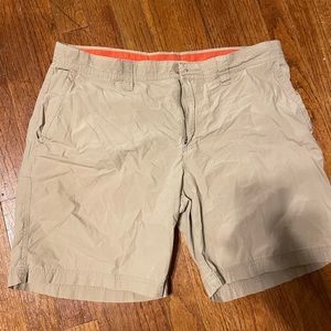 Men’s khaki Columbia shorts, size 34, worn once
